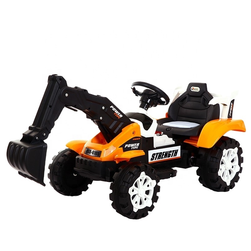 Hot sale Children Electric Excavator 4 - wheel Kids Toys Excavator