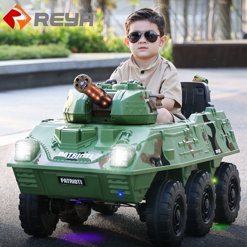 Cool kids ride on car 2.4G remote control tank ride car with light music/Children's battery powered car toy