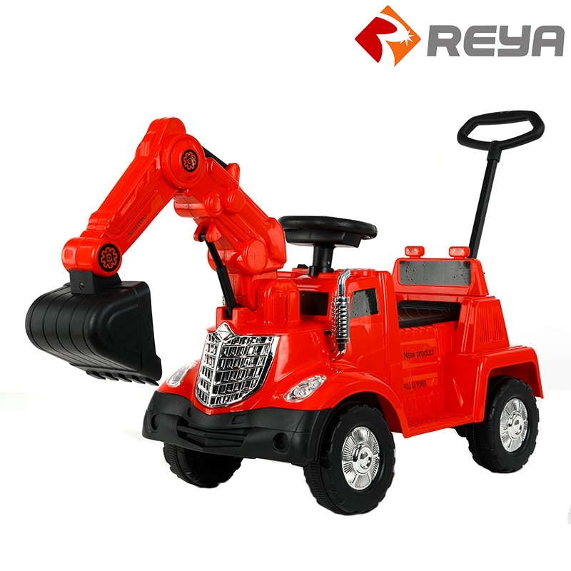 Children 's Electric Excavator Engineering car Boys and Girls baby can SIT People remote control Hand - pushed toy car