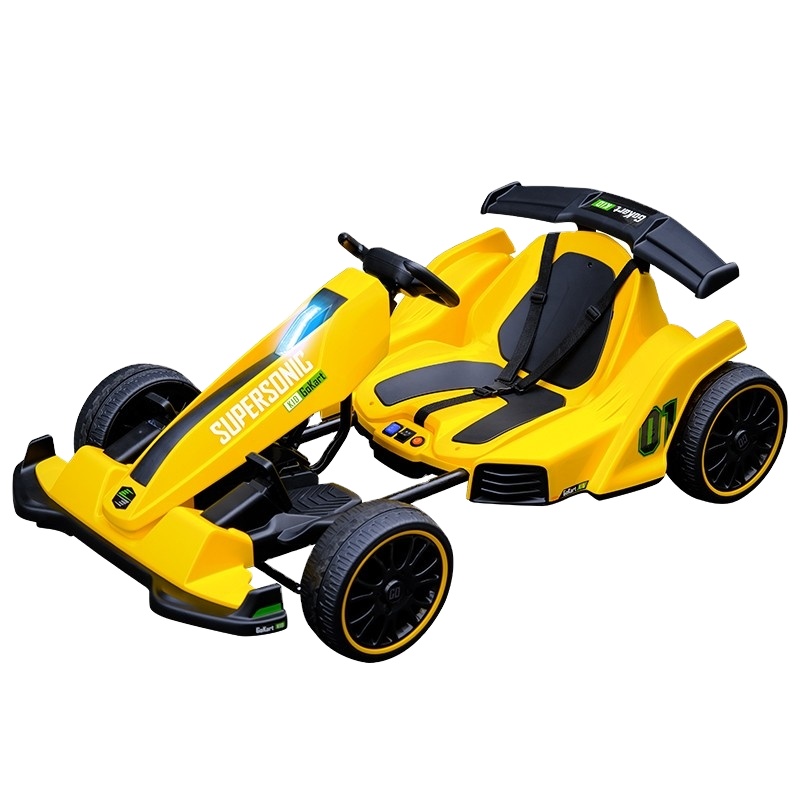 2023 Mais Novo Go Kart para Crianças Crianças Passeio no Carro 550 Dual Drive Bateria Powered Electric Go Kart Carros Pediais para Crianças