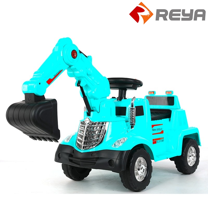 Children 's Electric Excavator Engineering car Boys and Girls baby can SIT People remote control Hand - pushed toy car