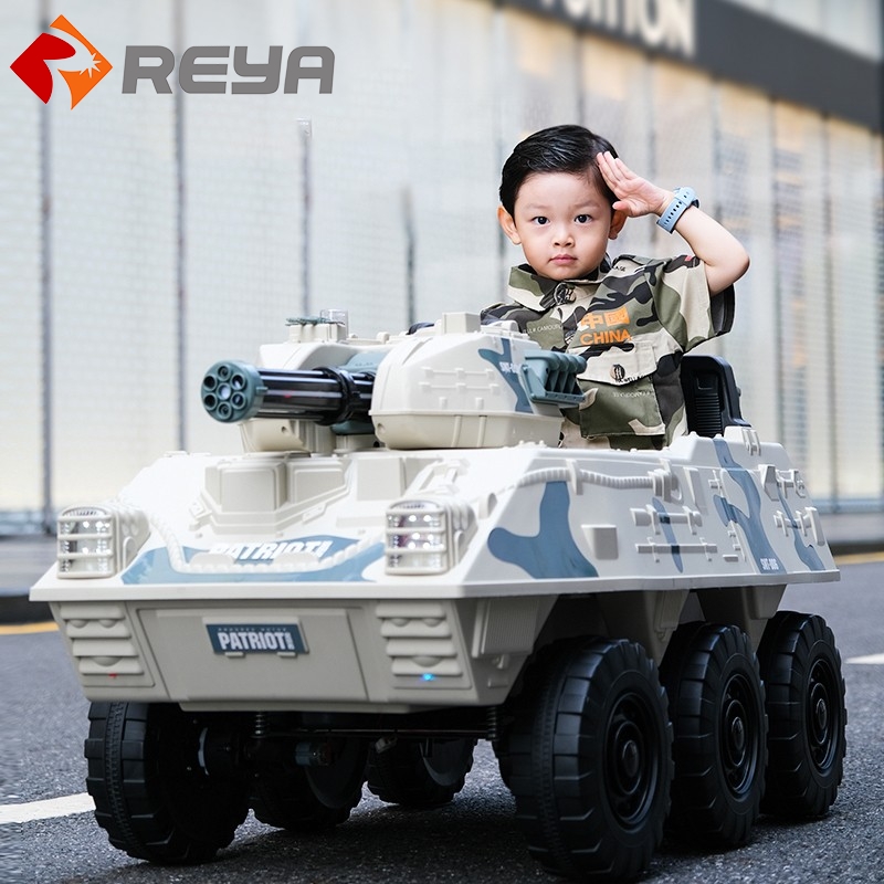 Cool kids ride on car 2.4G remote control tank ride car with light music/Children's battery powered car toy