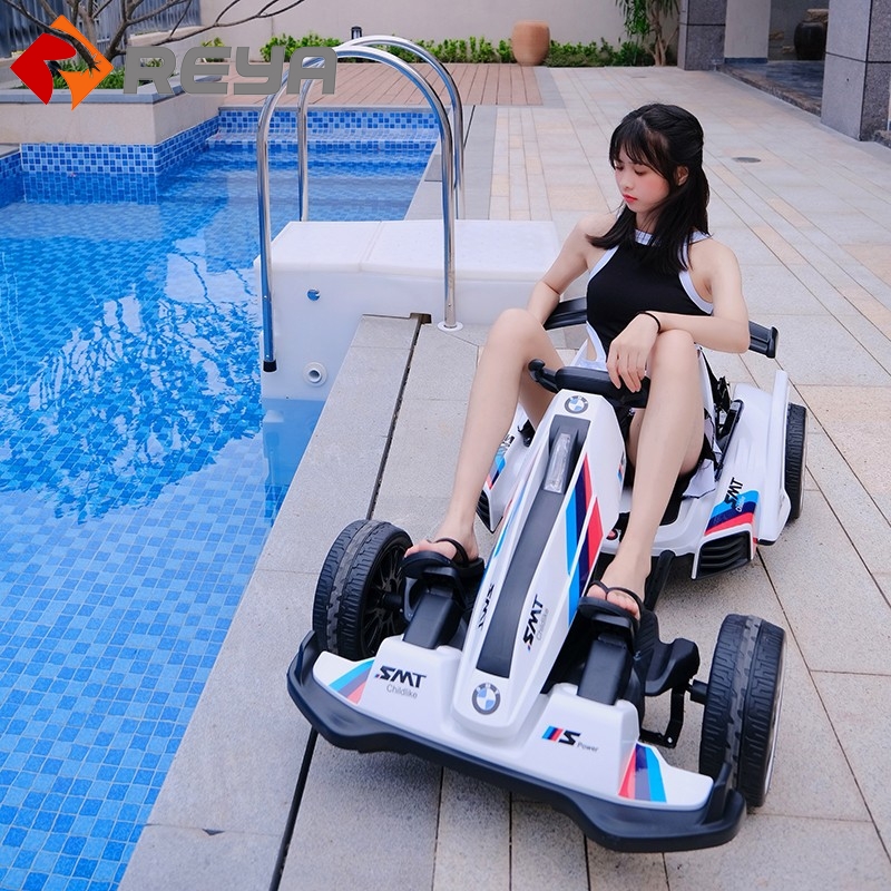 2023 Mais Novo Go Kart para Crianças Crianças Passeio no Carro 550 Dual Drive Bateria Powered Electric Go Kart Carros Pediais para Crianças