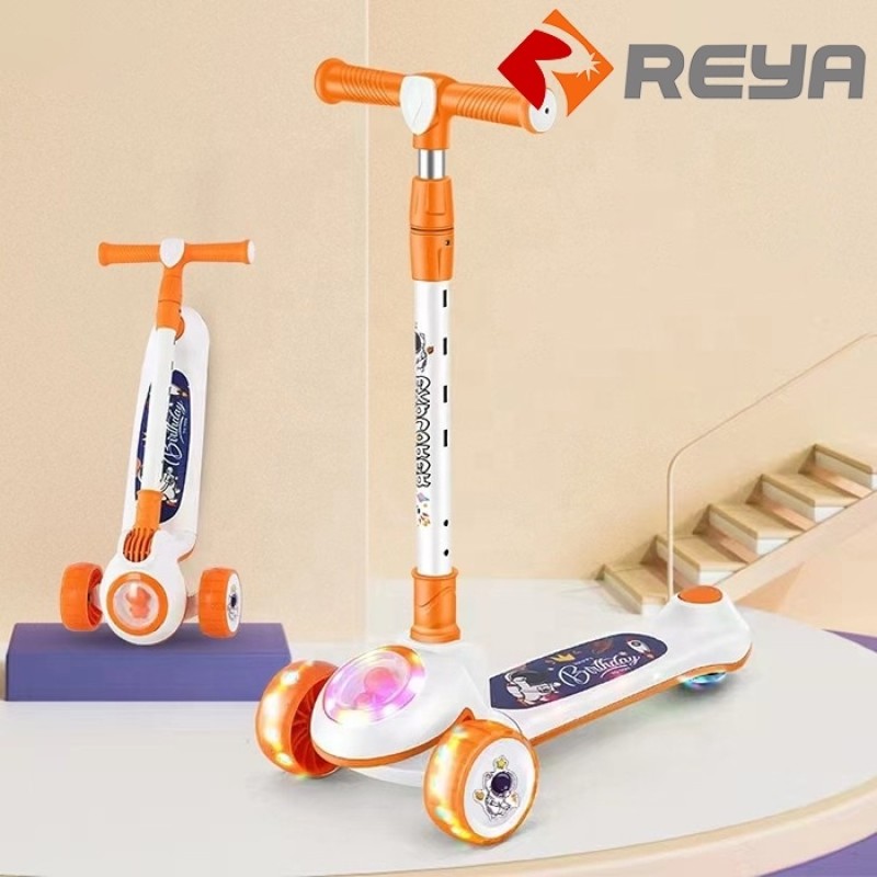 Factory Wholesale Folding Children 's Cheap Kick Scooter LED Light Wheels Kids' Scooters Pedal Scooter Kids