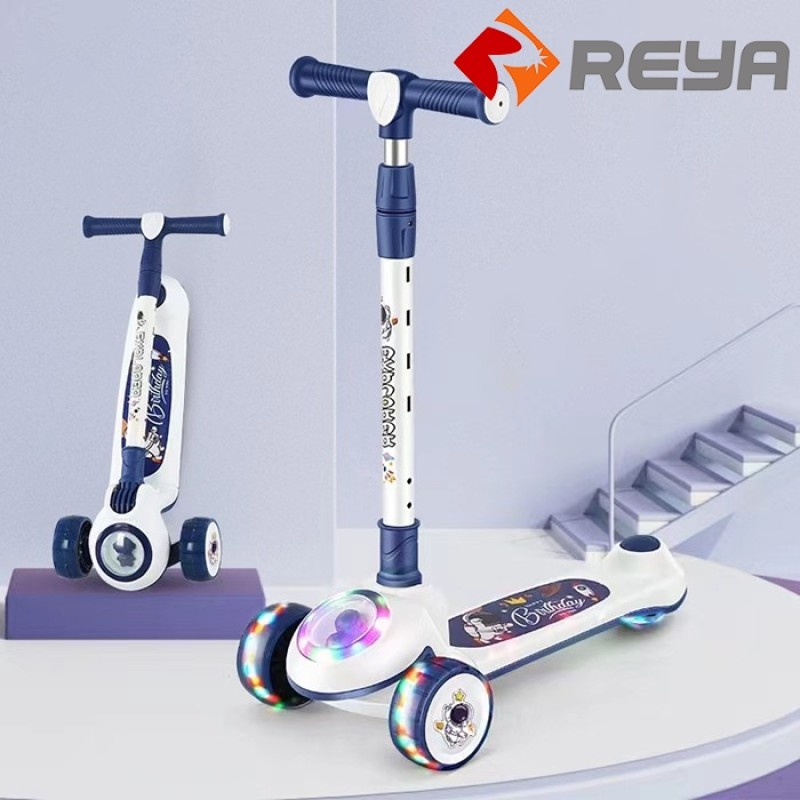 Factory Wholesale Folding Children 's Cheap Kick Scooter LED Light Wheels Kids' Scooters Pedal Scooter Kids