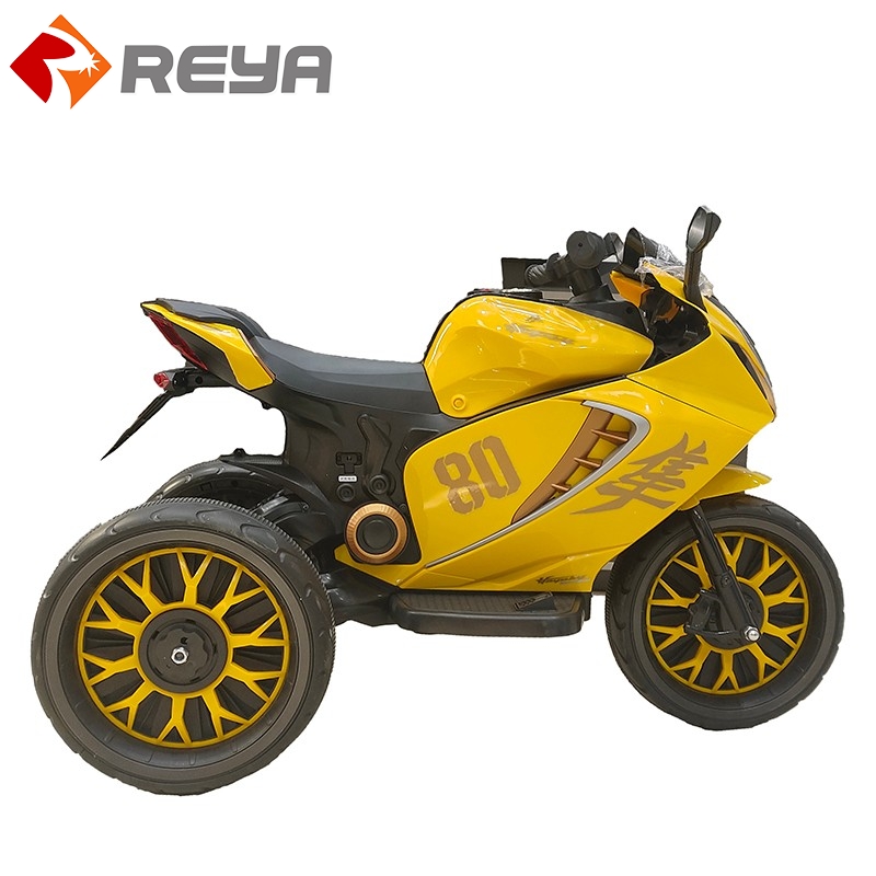 Children's electric motorcycle boy girl rechargeable tricycle baby can sit too car dual drive battery car