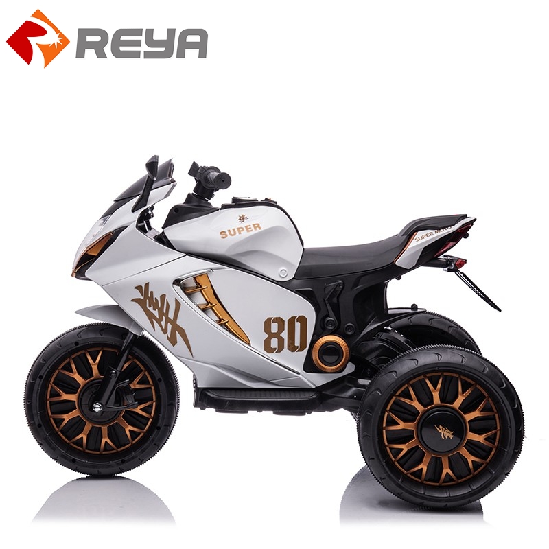 Children's electric motorcycle boy girl rechargeable tricycle baby can sit too car dual drive battery car