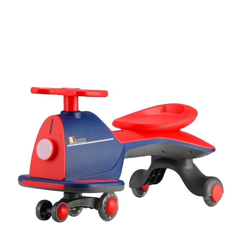 Hot selling children's torsion car whole sale 1-3 years old baby anti rolling mutte wheel children's wiggle car