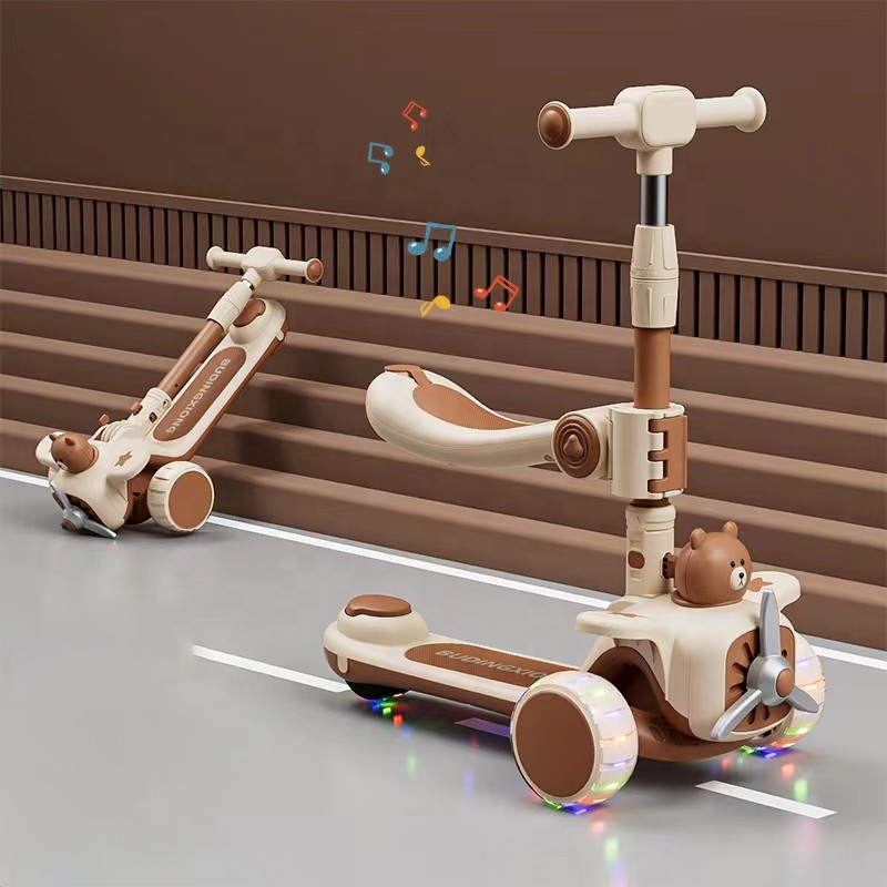 Высококачественные многофункциональные мальчики - Kick Scooter 3 in 1 Pedal Scooter for Baby 2 - 7 Years Old