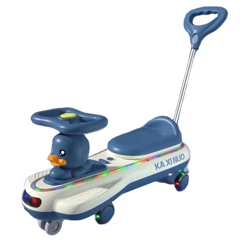 High Quality With Music Pu Silent Wheel Baby 1-3-6 Years Old Toy Scooter For Children Swing Car