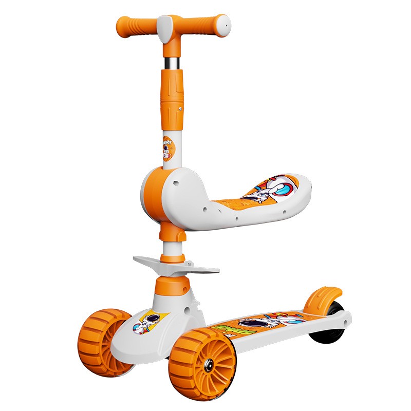 High Quality Best Sale Cheep Children Kids Child Baby Out Door 3 Three Wheels 2 in 1 Toys Kick Scooters For Girls And Boys Age 3