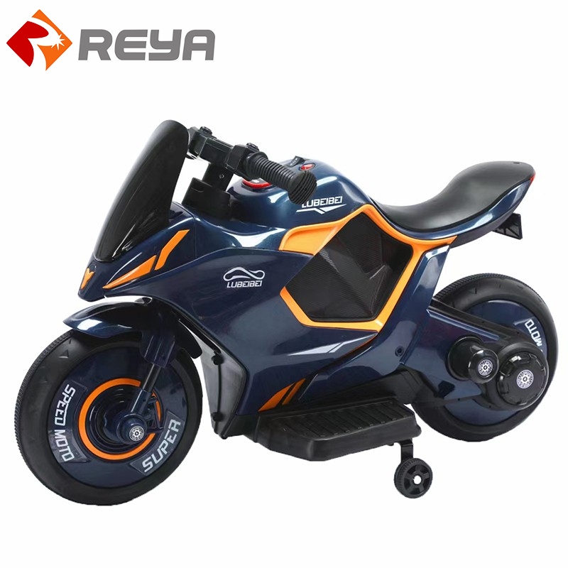 Children Electric Motor cycle 2 Wheel toy car 2 seate Kids Electric car Black music White motor bike