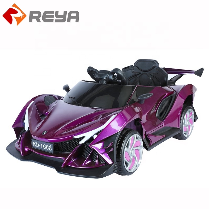 Children's four wheel electric baby car can sit on a person charging remote control toy car