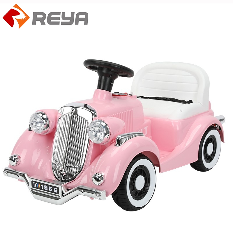 Hot retro classic car children's electric four wheel car can sit ads 1-5 years old charging remote control car