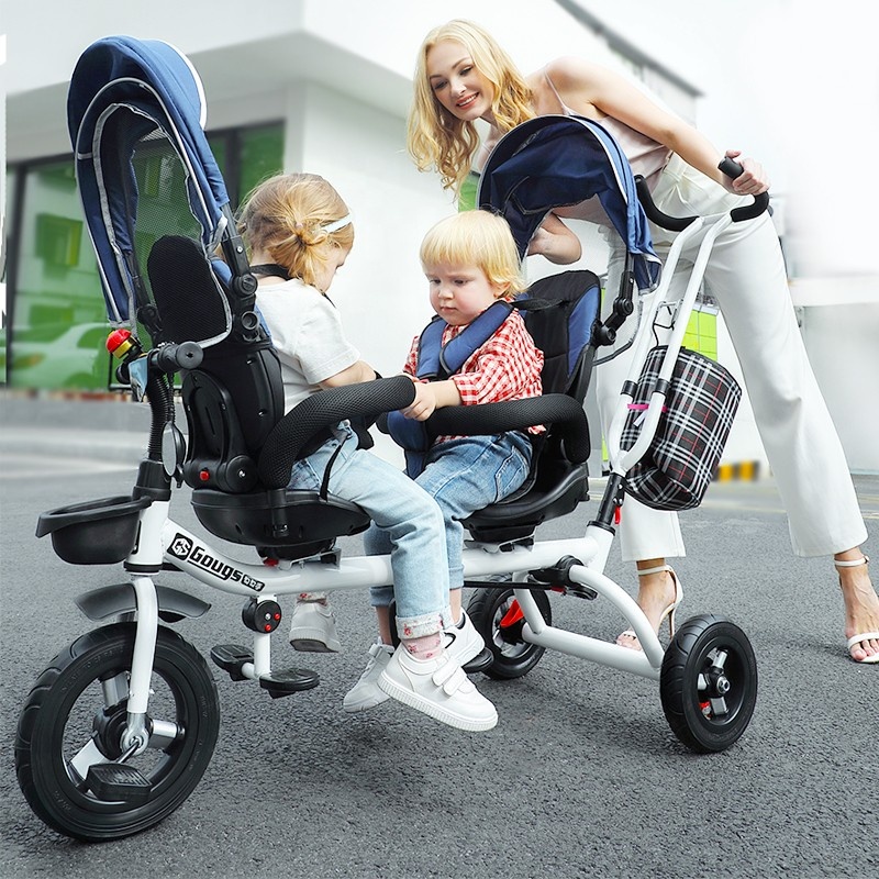 2023 Good Quality Double Children's Tricycle 3 Wheel Kids Tricycle Children Bike Tricycles For Kids