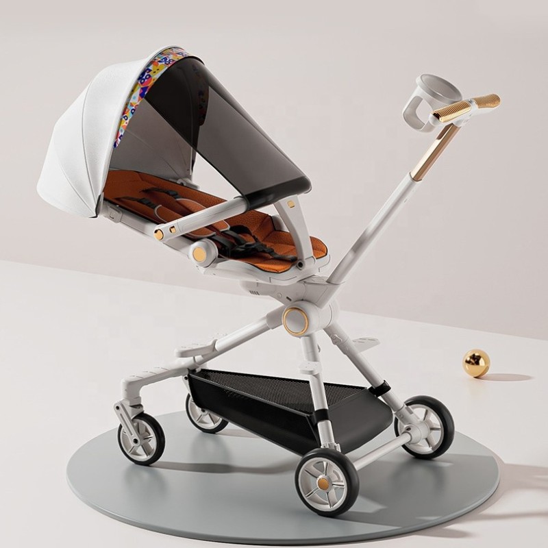 2023 bonne qualité Baby strollers one handed One Step fold stands when Folded Baby strollers