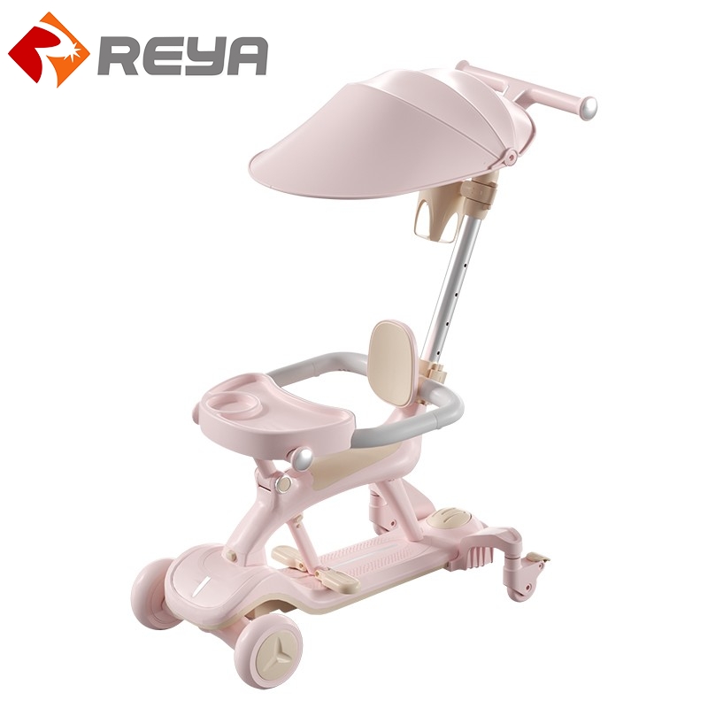 Factory Price Four In One Baby Walker Kids Kick Scooter Push Scooter With Three Flash Pu Wheels