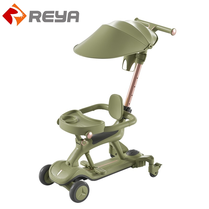 Factory Price Four In One Baby Walker Kids Kick Scooter Push Scooter With Three Flash Pu Wheels